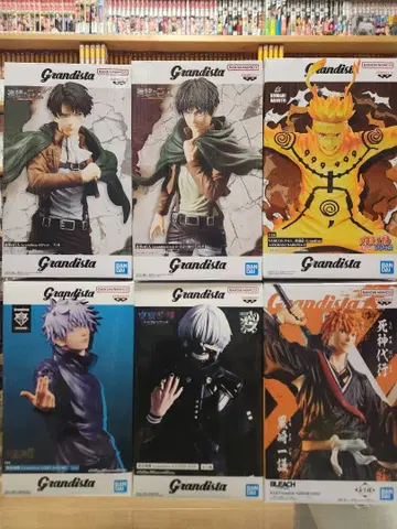 그란디스타 리바이 엘렌 나루토 고죠 사토루 쿠로사키 이치고 카네키 켄