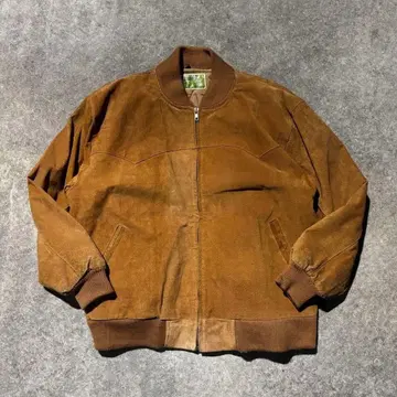 90's vintage 레더 봄버 브라운 L 상당 아메카지 캐주얼