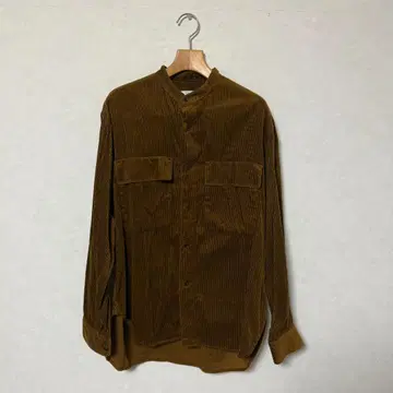 새상품급 UnitedArrows 코듀로이 노카라 셔츠 S