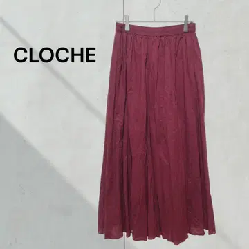 크로셰 개더 스커트 롱 기장 플레어 내추럴 볼륨