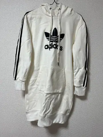 adidas 후드 부착 후드티 XL 화이트