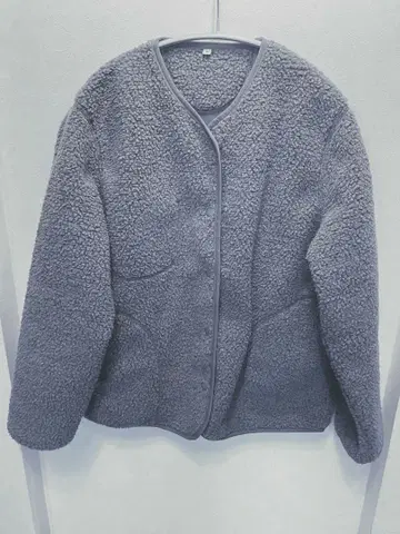 그레이 보아 자켓 플리스