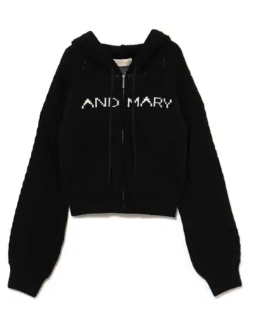 제니퍼 니트 후디 세트 블랙 앤마리