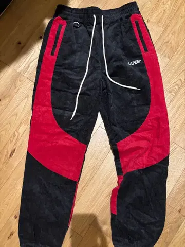 SAPEUR 코듀로이 XL 블랙 레드