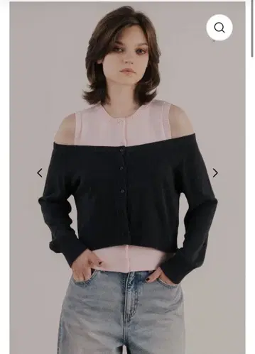 THE TOE Celle layered Cardigan pink