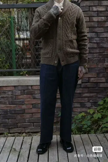 Labour Union 셰틀랜드 울 핸드 니트 가디건