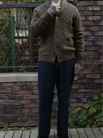 Labour Union 셰틀랜드 울 핸드 니트 가디건