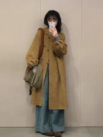 겨울의 따뜻함 롱 코트 여성용 모임 데이트에 최적