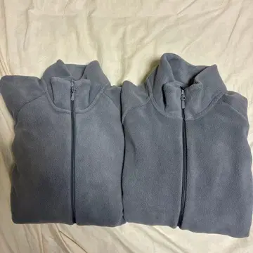 유니클로 플리스 자켓 그레이 2개 세트 XL