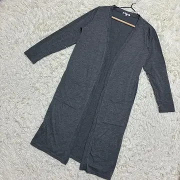 AQUAHISTORY 롱 가디건 착용 전면 개방 그레이 ( M )