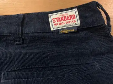 HIGH STANDARD 코듀로이 워크 팬츠 네이비