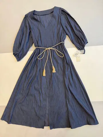 다크 블루 셔츠 원피스 긴팔