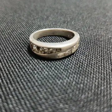 각인 있음 925 실버 반지 크리스탈 장식 진주 목걸이 세트