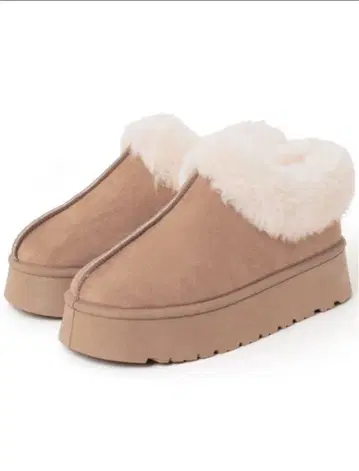 GRL 베이지 스웨이드 어그 부츠 통굽