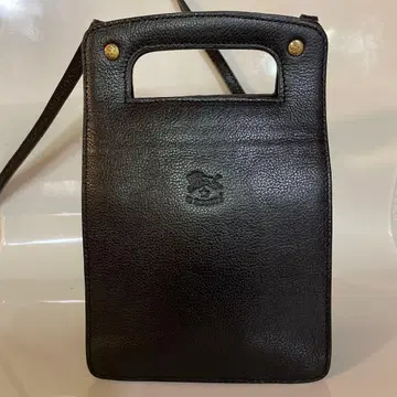 블랙 가죽 숄더백