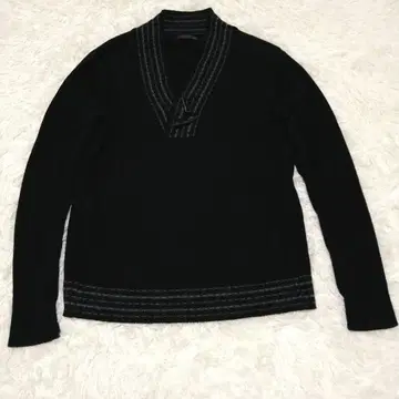 MORGAN HOMME 모건옴므 모헤어 혼방 토글 니트 스웨터 y2k