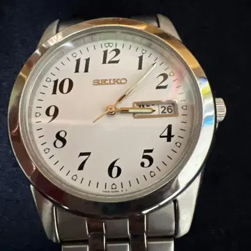SEIKO 아날로그 손목시계 실버