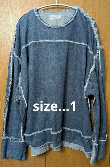 지에다 데님 빅 실루엣 풀오버 2017AW