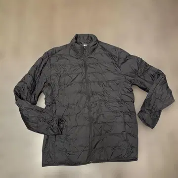 [경량 따뜻한] 블랙 나일론 패딩 자켓 남성용 아우터