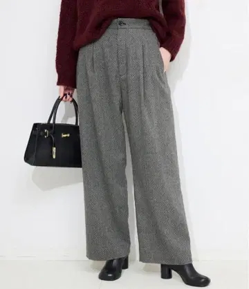 트위드 릴랙스 슬랙스