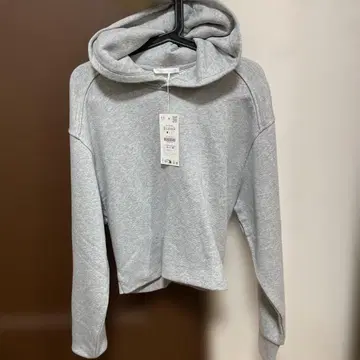 자라 그레이 S 사이즈 크롭 후드티