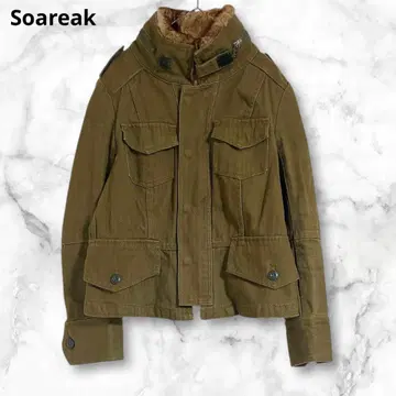 소어리크 퍼 후드 밀리터리 자켓 캐주얼 M 면 100 일본제