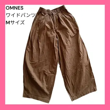 새상품급 익명 배송 OMNES 하의 와이드 팬츠 M 사이즈 베이지 루즈핏