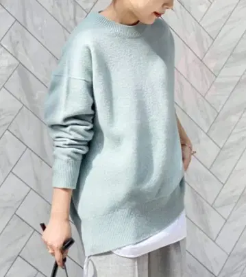 새상품급 Spick & Span 캐시미어 울 크루 니트 풀오버