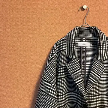 [ 1시즌 착용 ] AZUL 글렌체크 코트 여성용 M