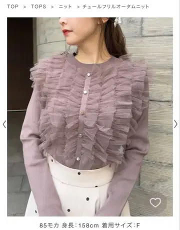 Noela 튤 프릴 가을 니트