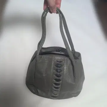 쇼와 레트로 핸드백 가마구치 올리브 그린 계열