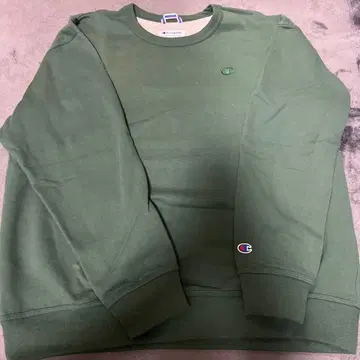 Champion 올리브 그린 스웨트 셔츠 L