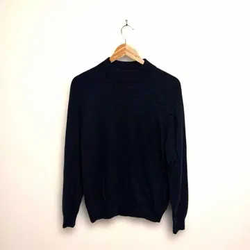 유니클로 캐시미어 모크넥 스웨터 네이비 L 남성용