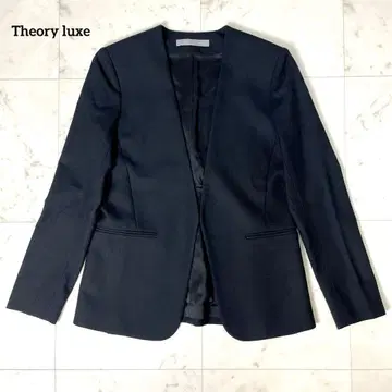 [새상품급] 띠어리 럭스 노카라 자켓 GILIP 36 S 블랙