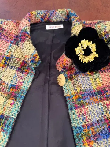 YUKITORI 트위드 자켓과 드레스 세트