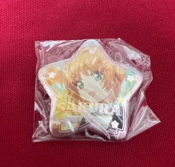 카드캡터 사쿠라 별 모양 캔뱃지 벚꽃