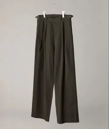 Bleme 헤비 트윌 와이드 스트레이트 더블 인턱 그루카 치노 팬츠