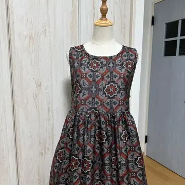 기모노 리메이크 오시마 명주 슬리브리스 원피스 (L~LL)