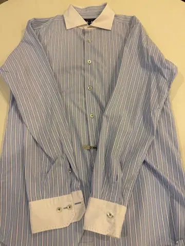 COMME CA MEN 슬림 모델 LL 스트라이프 셔츠