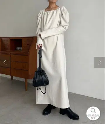 [ 새상품 미사용 ] 스퀘어 퍼프 원피스