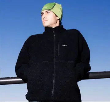 블랙 플리스 자켓 집업