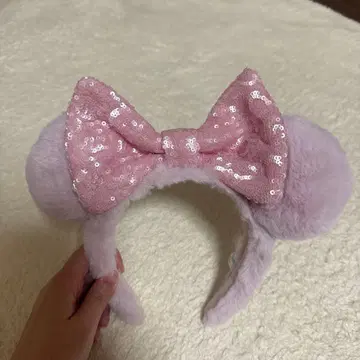 도쿄 디즈니 리조트 핑크 리본 귀 머리띠