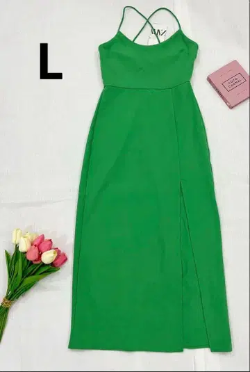 ZARA 택 포함 새상품 슬릿 롱 원피스 L 사이즈