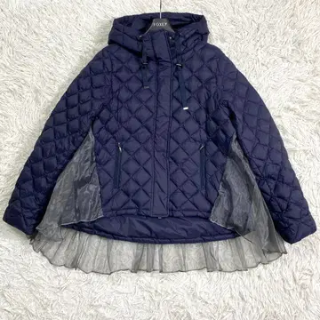 컨디션 최상 3L 빅 사이즈 RUIRUE 백 시어 플리츠 퀼팅 다운