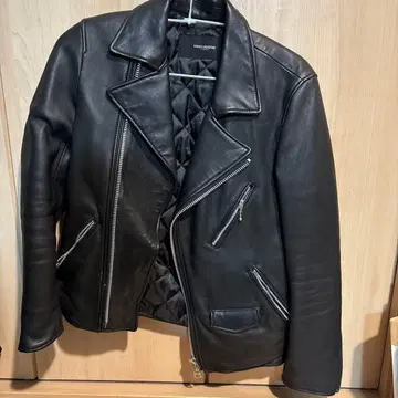 나노 유니버스 더블 라이더 자켓 양가죽 블랙