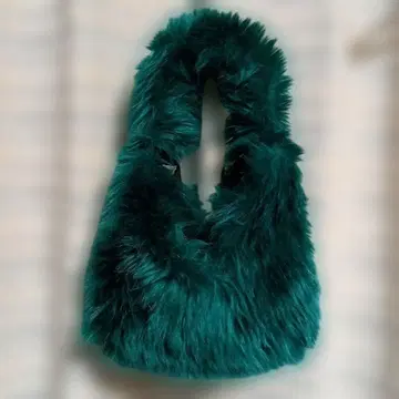 LE VERNIS 그린 퍼 핸드백