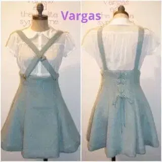 새상품급 바르가스 Vargas 레이스업 스커트 서스펜더 프리