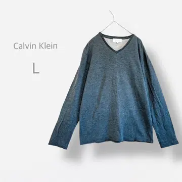 [ Calvin Klein ] V넥 긴팔 T셔츠 노멀코어 돌려입기 최적