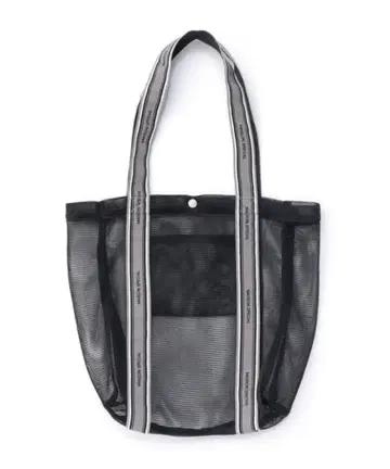 maison special 로고 테이프 메쉬 백 블랙