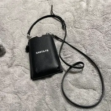 SANTA FE 블랙 가죽 숄더백